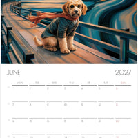 Doodle Kalender 2027 – 12 maanden kunsthondenkalender voor Doodle-liefhebbers