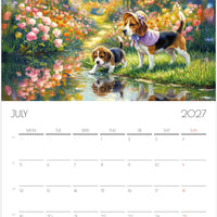 Beagle Kalender 2027 – 12 Maanden Hondenkalender met Kunstwerken voor Beagleliefhebbers