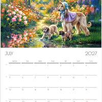 Afghaanse Windhond Kalender 2027 – 12-Maanden Fine Art Honden Wandkalender voor Afghaanse Windhond Liefhebbers