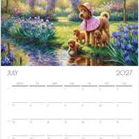 Doodle Kalender 2027 – 12 maanden kunsthondenkalender voor Doodle-liefhebbers