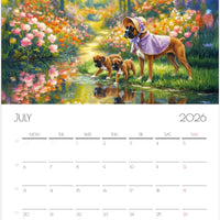 Boxer Calendar 2026 – Art-Style Dog Calendar with 12 Unique Designs