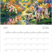 Afghan Hound Calendar 2026 – Art‑Style Dog Calendar with 12 Unique Designs
