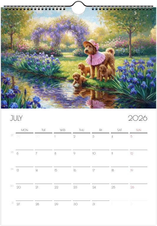 Doodle Calendar 2026 – Art-Style Dog Calendar with 12 Unique Designs