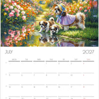 Shih Tzu Kalender 2027 – 12 Maanden Fine Art Honden Wandkalender voor Shih Tzu Liefhebbers