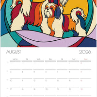 Shih Tzu Calendar 2026 – Art Style Dog Wall Calendar, 12 Month Planner, Unique Gift for Shih Tzu Lovers