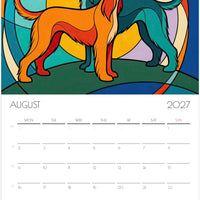 Afghaanse Windhond Kalender 2027 – 12-Maanden Fine Art Honden Wandkalender voor Afghaanse Windhond Liefhebbers