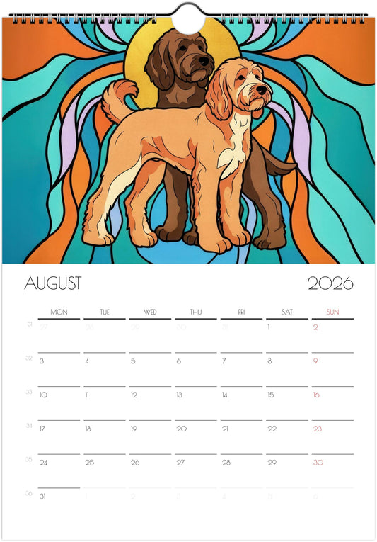 Doodle Calendar 2026 – Art-Style Dog Calendar with 12 Unique Designs