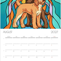 Doodle Kalender 2027 – 12 maanden kunsthondenkalender voor Doodle-liefhebbers