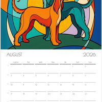 Afghan Hound Calendar 2026 – Art‑Style Dog Calendar with 12 Unique Designs