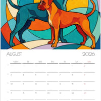Boxer Calendar 2026 – Art-Style Dog Calendar with 12 Unique Designs