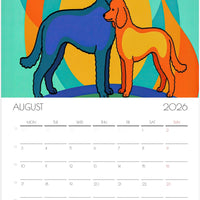 2026 Poodle Wall Planner – Artistic Dog Portrait Collection, 12-Month Printed Gift for Pet Lovers