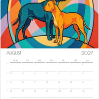 Pitbull Kalender 2027 – 12 Maanden Kunst Kalender voor Pitbull Liefhebbers