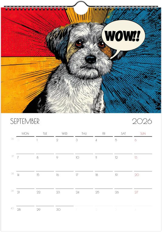 Shih Tzu Calendar 2026 – Art Style Dog Wall Calendar, 12 Month Planner, Unique Gift for Shih Tzu Lovers