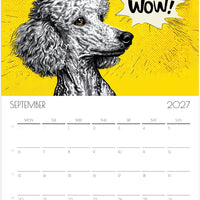 Tekkelkalender 2027 – 12 maanden durende kunstkalender voor aan de muur voor tekkeliefhebbers