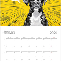 Boxer Calendar 2026 – Art-Style Dog Calendar with 12 Unique Designs