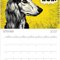 Afghaanse Windhond Kalender 2027 – 12-Maanden Fine Art Honden Wandkalender voor Afghaanse Windhond Liefhebbers