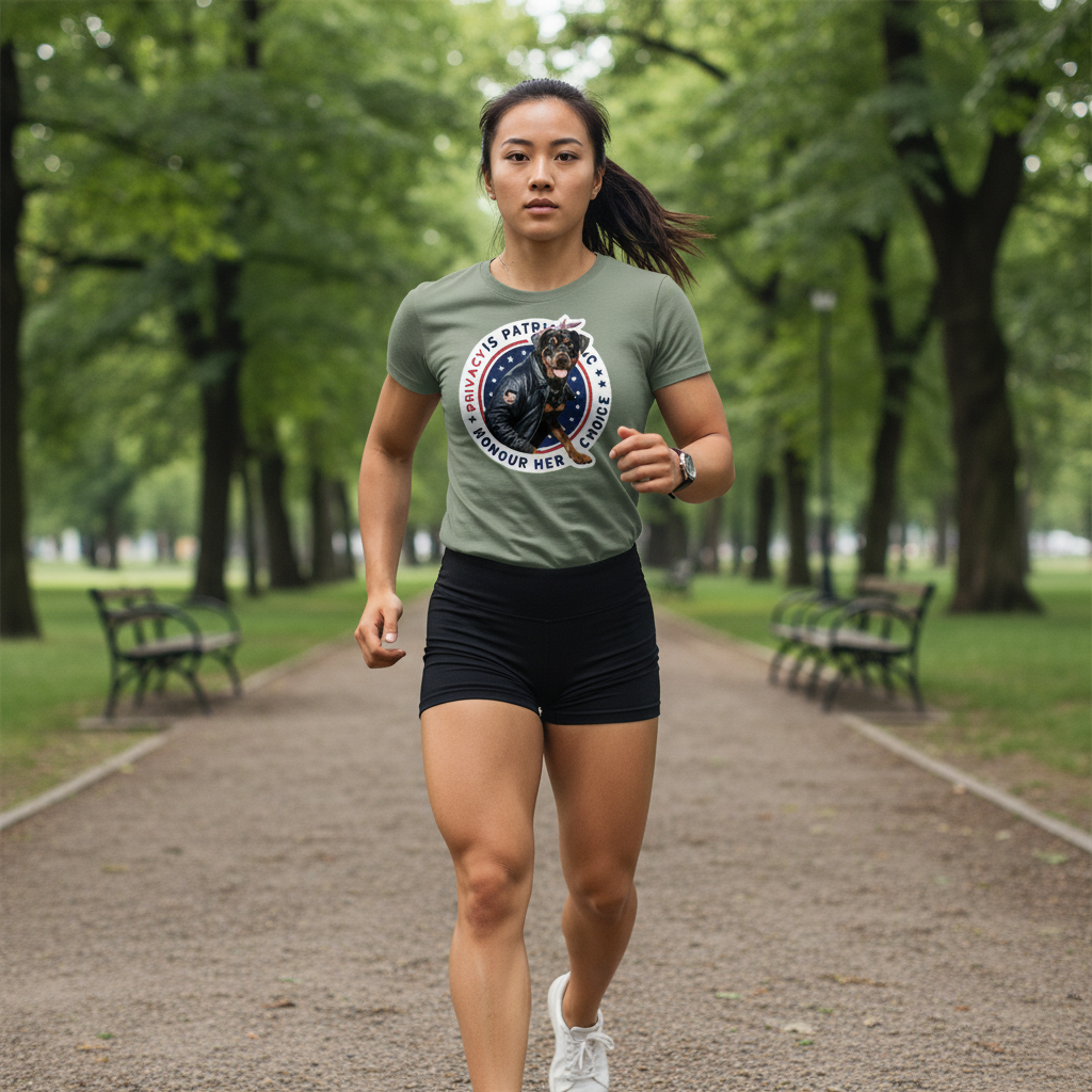 Rottweiler Statement Tee | Privacy Is Patriotic | Bold Dog Graphic Shirt