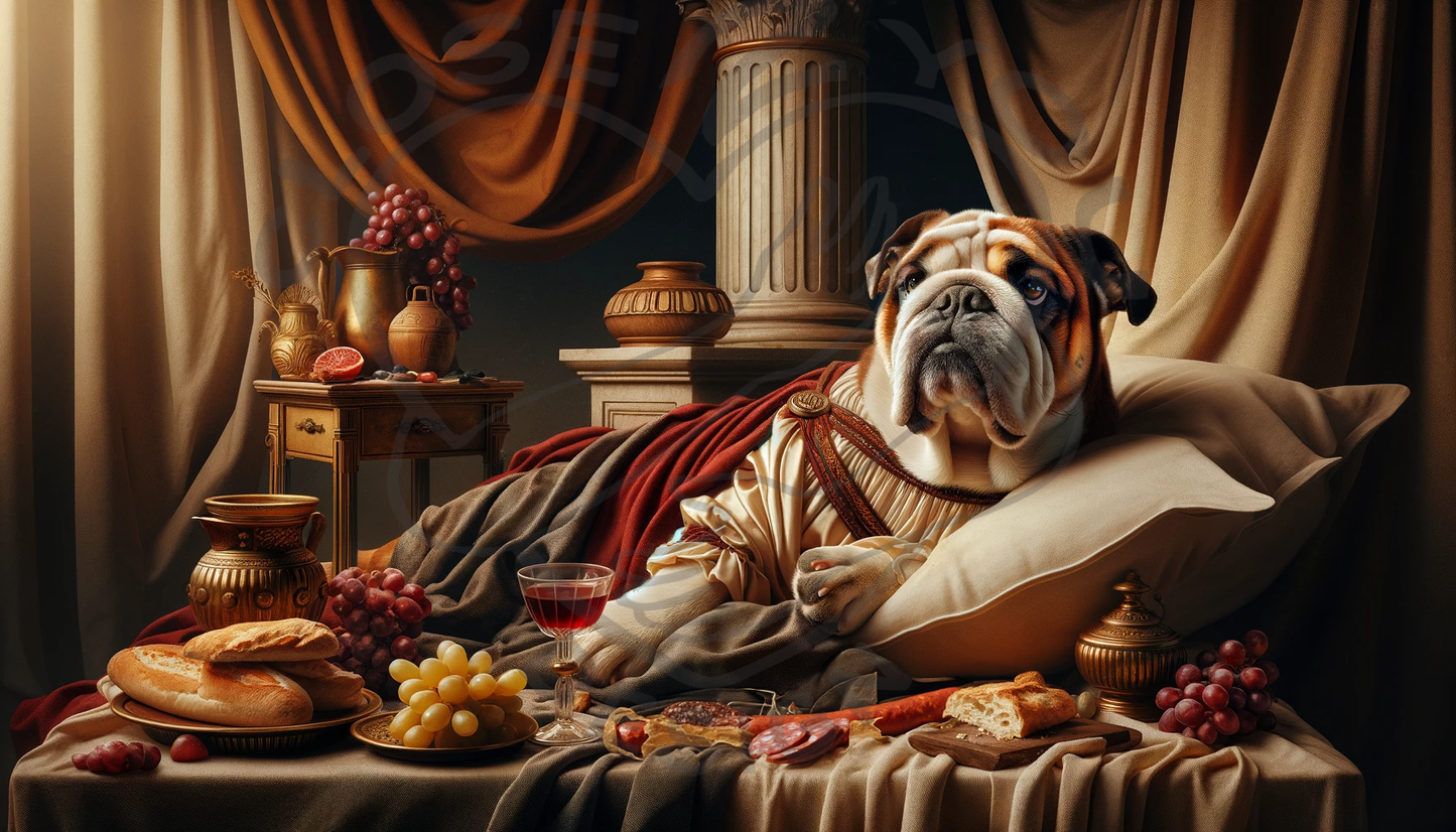 2025 English Bulldog Art Calendar - 12 Unique Artistic Styles  - Ledger vertical (11" x 16.5")