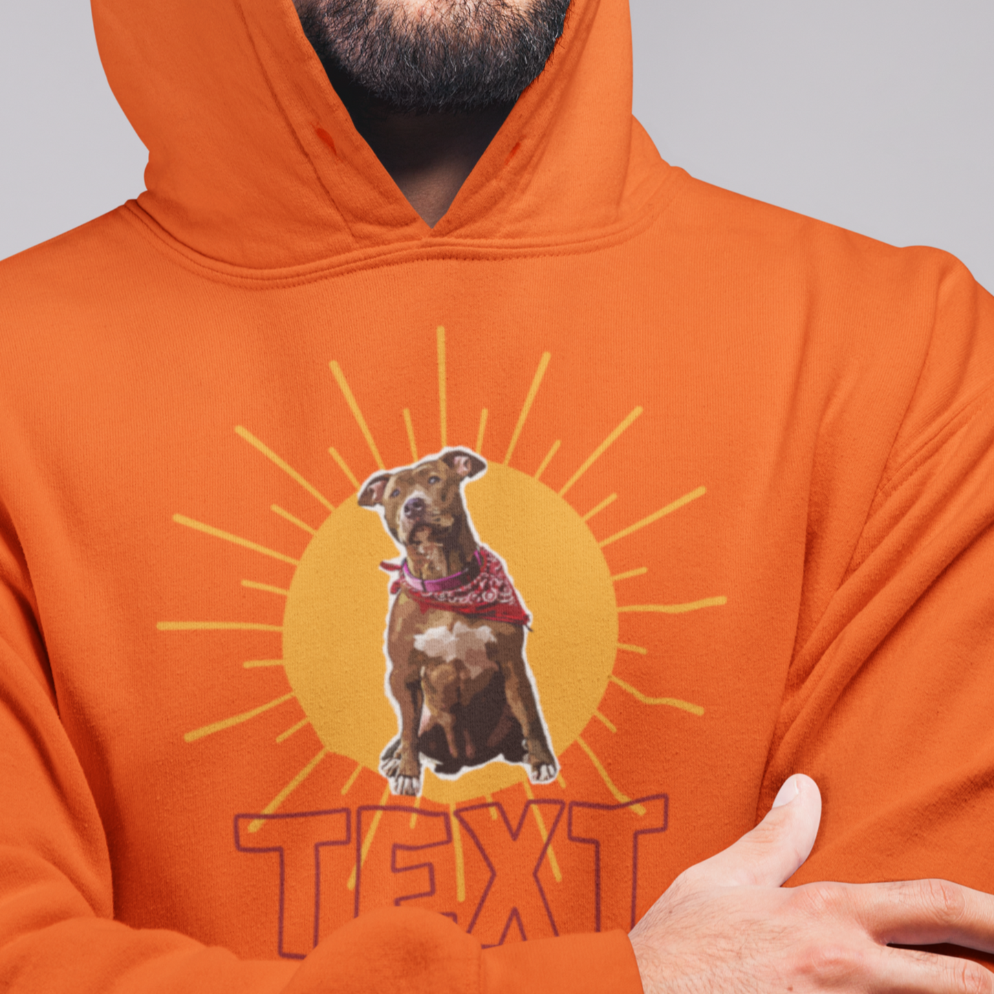 Vector Art Pet Portrait Hoodie - Customizable, Unique Gift Idea for Pet Lovers