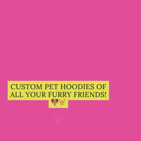 Custom Pet Portrait on a Hoodie for Kids - Retro Style - Unique Personalised Gift