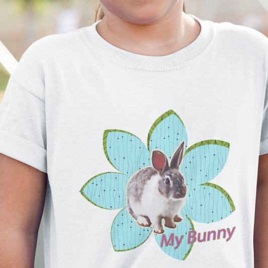 Custom Pet Portrait on a T-shirt for Kids - Retro Style - Unique Personalised Gift