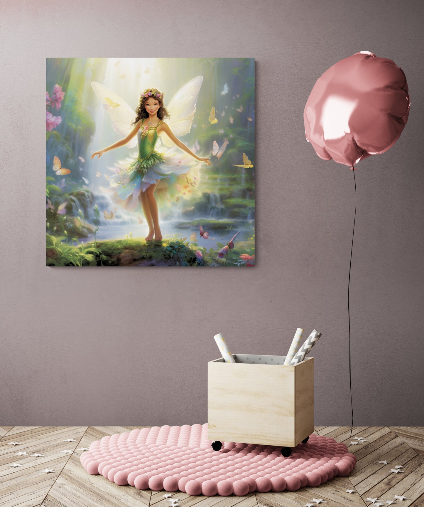 Fairy Tale Enchantment Wall Art - Magical Wonderland Fairy for Girls' Room Decor