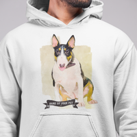Sketch-Style Pet Portrait Hoodie - Hand-Drawn Look Personalized Sweatshirt