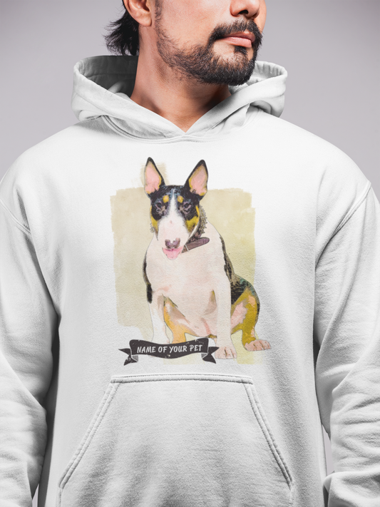 Sketch-Style Pet Portrait Hoodie - Hand-Drawn Look Personalized Sweatshirt