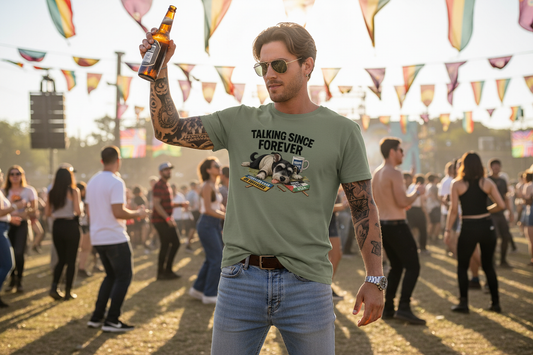 Schnauzer Statement Tee | Talking Since Forever | Bold Dog Graphic Shirt