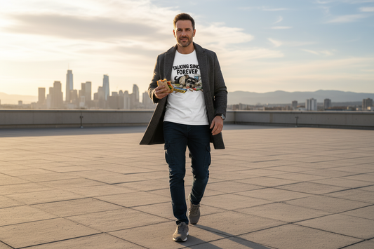 Schnauzer Statement Tee | Talking Since Forever | Bold Dog Graphic Shirt