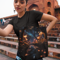 Magical Fairy Print Tote Bag: Chic and Strong, Offered in Two Convenient Sizes
