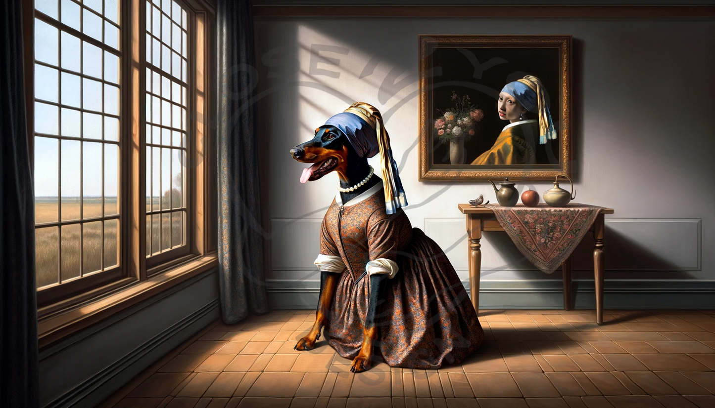 2025 Doberman Art Calendar - 12 Unique Artistic Styles