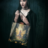 Magical Fairy Print Tote Bag: Chic and Strong, Offered in Two Convenient Sizes