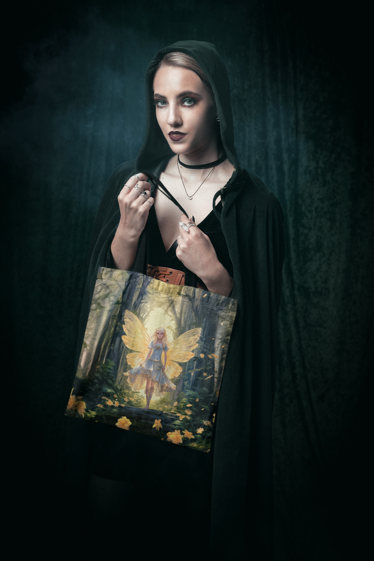 Magical Fairy Print Tote Bag: Chic and Strong, Offered in Two Convenient Sizes