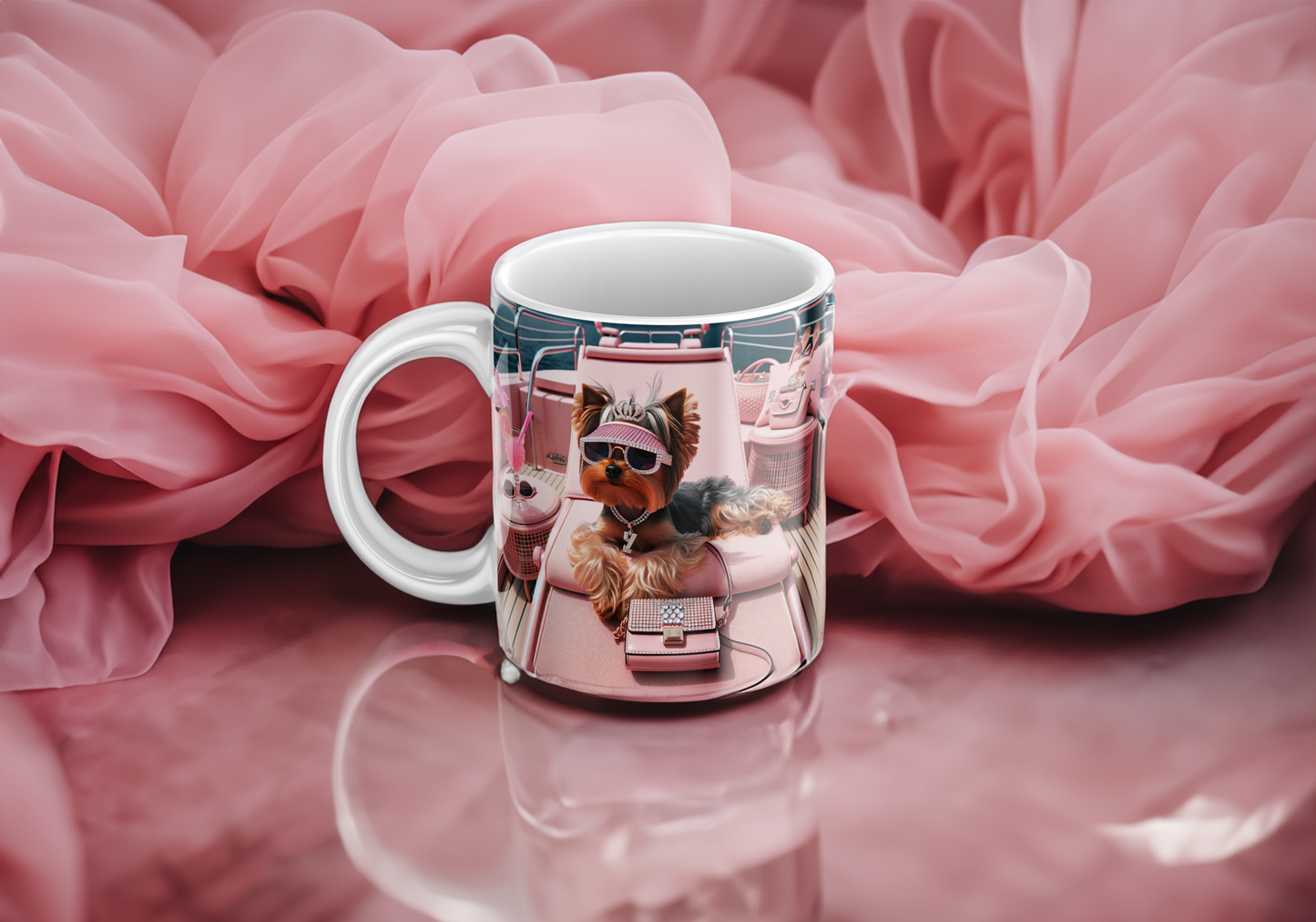 Yorkshire Terrier Mug - 'Diva's Daily Dose' Chic Cup, Glam Gift for Dog Lovers, Pet-Themed Present